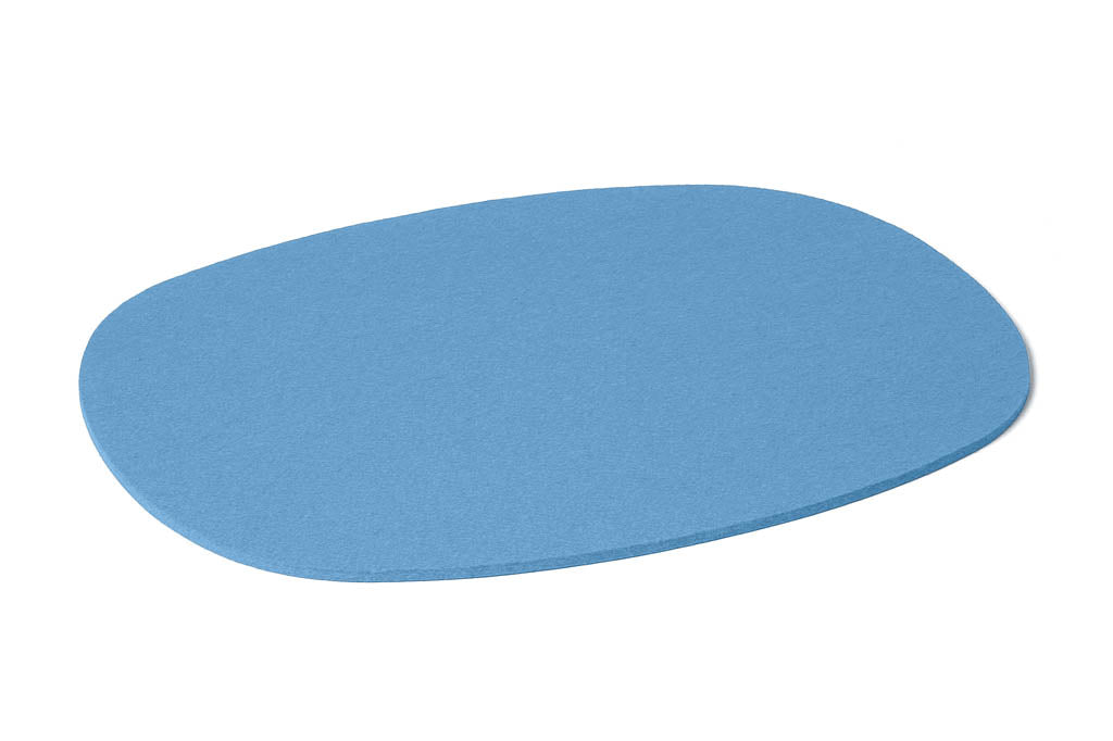 Hey-Sign ovales Tischset aus Wollfilz, Farbe Himmel