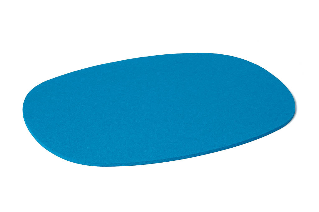 Hey-Sign ovales Tischset aus Wollfilz, Farbe Petrol