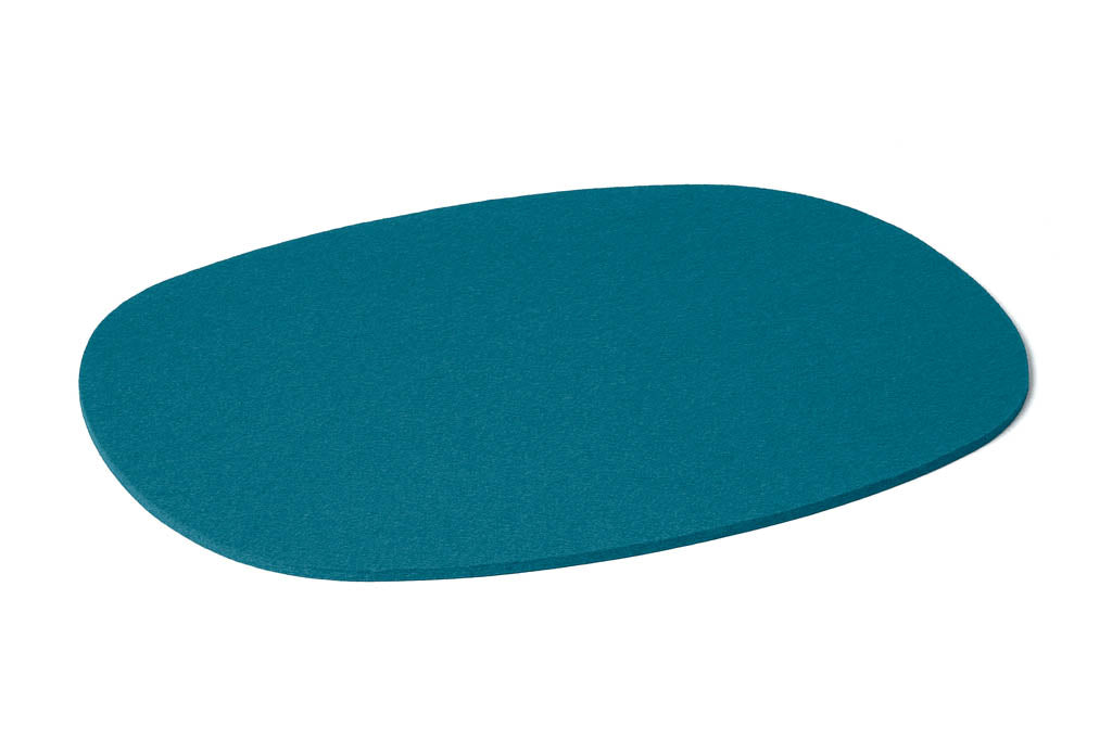 Hey-Sign ovales Tischset aus Wollfilz, Farbe Deep Water