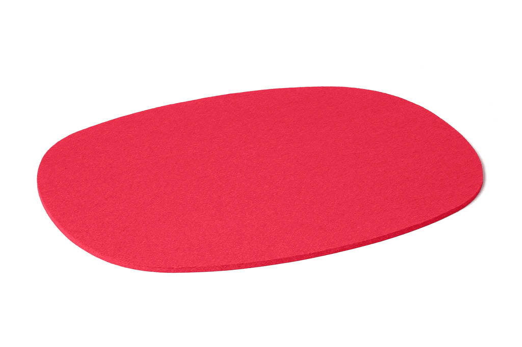 Hey-Sign ovales Tischset aus Wollfilz, Farbe Coral