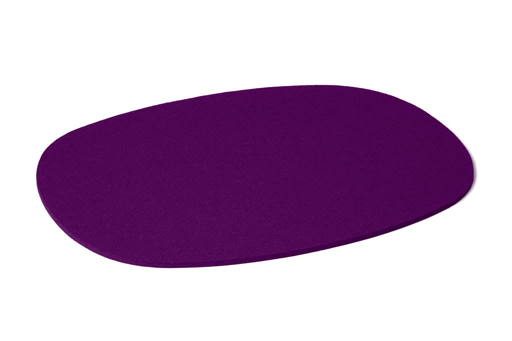 Hey-Sign ovales Tischset aus Wollfilz, Farbe Pflaume