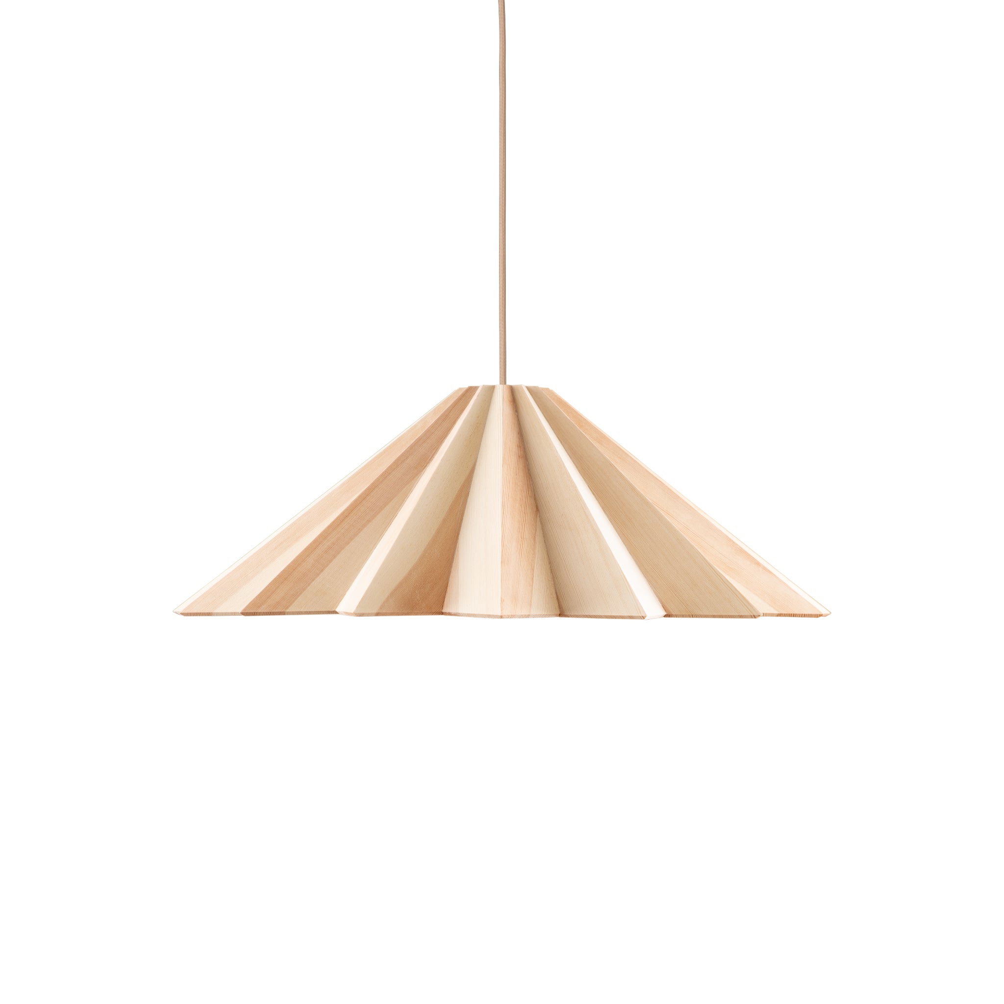 Stratus Small handgefertigte Pendelleuchte aus Holz von Schneid Studio 