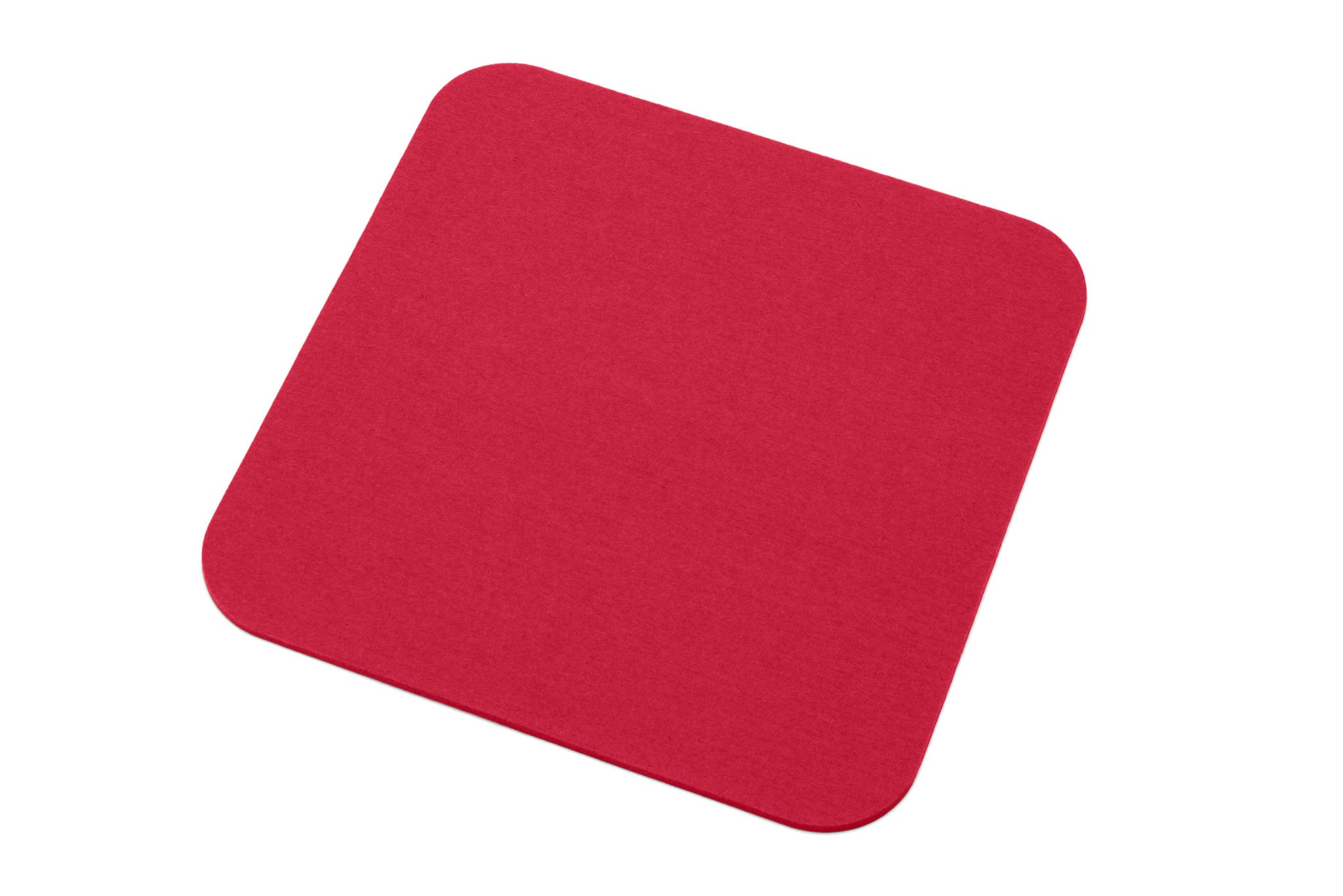 Filz-Untersetzer mit gerundeten Ecken von Hey-Sign, Farbe Mohnrot