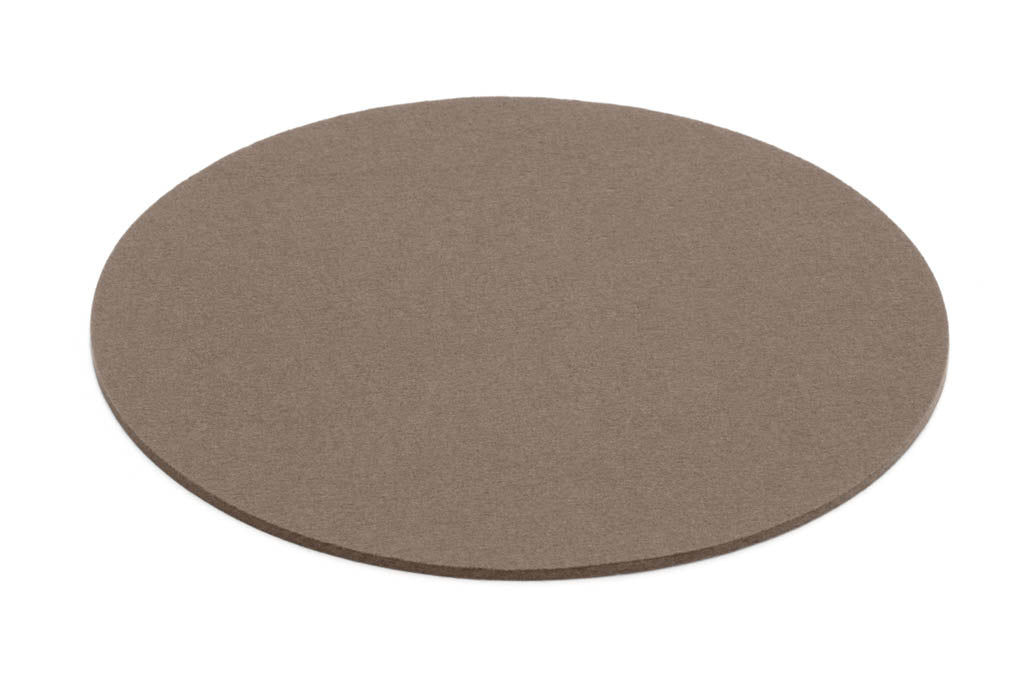 Runder Untersetzer aus Wollfilz von Hey-Sign, Farbe Taupe