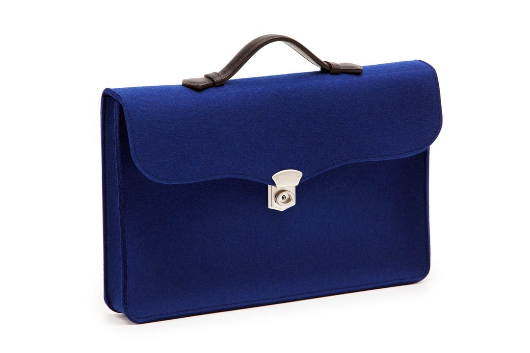 Aktentasche Moneypenny aus Wollfilz von Hey-Sign in der Farbe Inigo