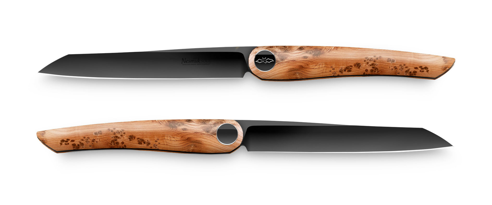 Nesmuk Steakmesser Janus 2-er Set mit Griff in Wacholder