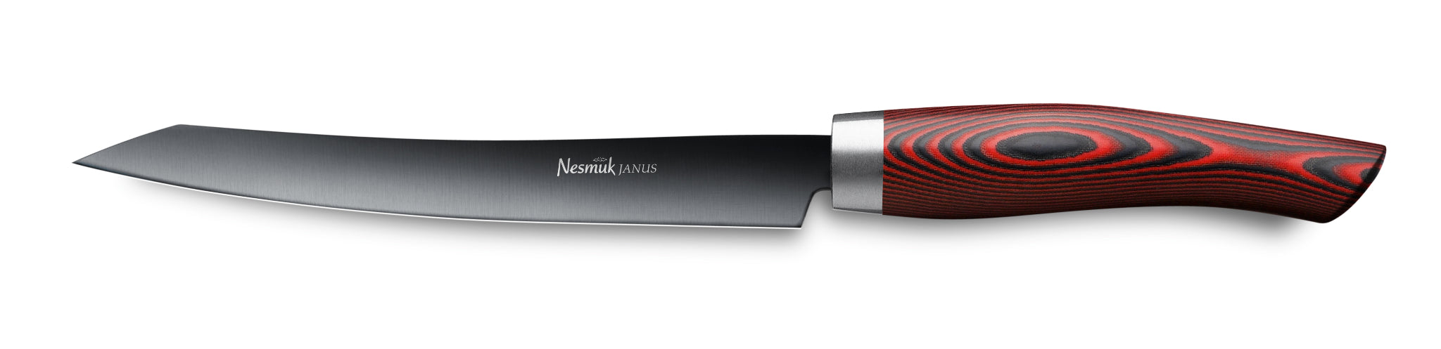 Nesmuk Tranchiermesser Slicer Janus mit 160 mm langer Klinge und Griff aus Hightech Kunststoff Micarta Red