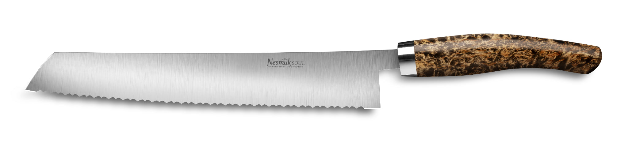 Brotmesser Soul von Nesmuk mit Griff aus Karelischer Maserbirke
