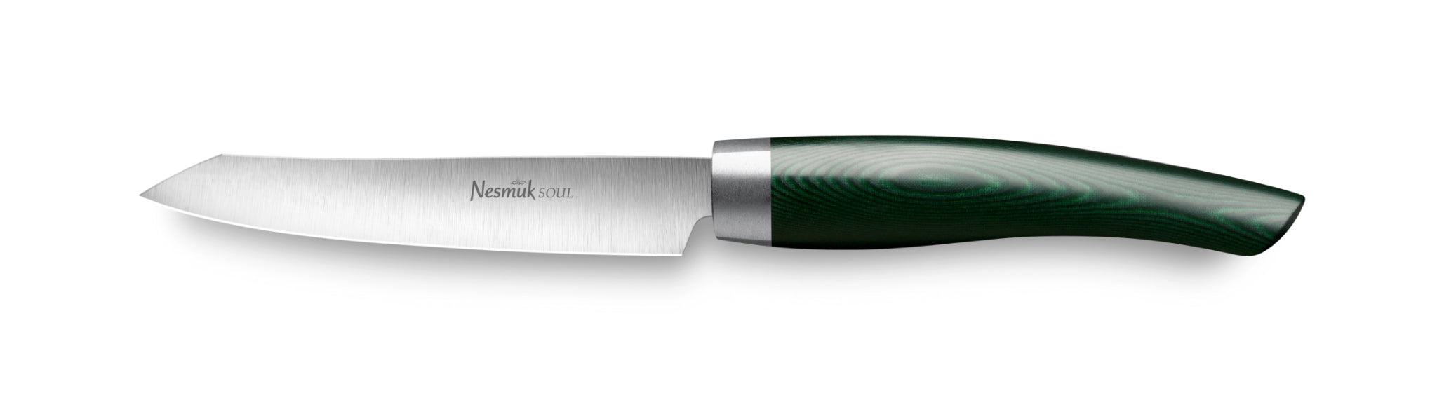 Officemesser Soul von Nesmuk aus Niobstahl und Griff aus Hightech Kunststoff Micarta Green