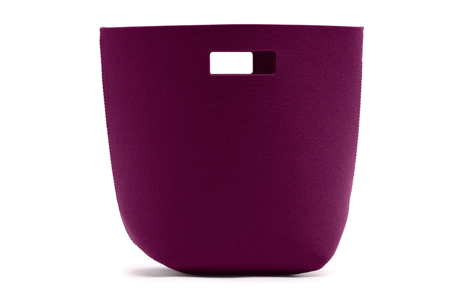 Papierkorb aus Wollfilz von Hey-Sign, Größe L in der Farbe Aubergine