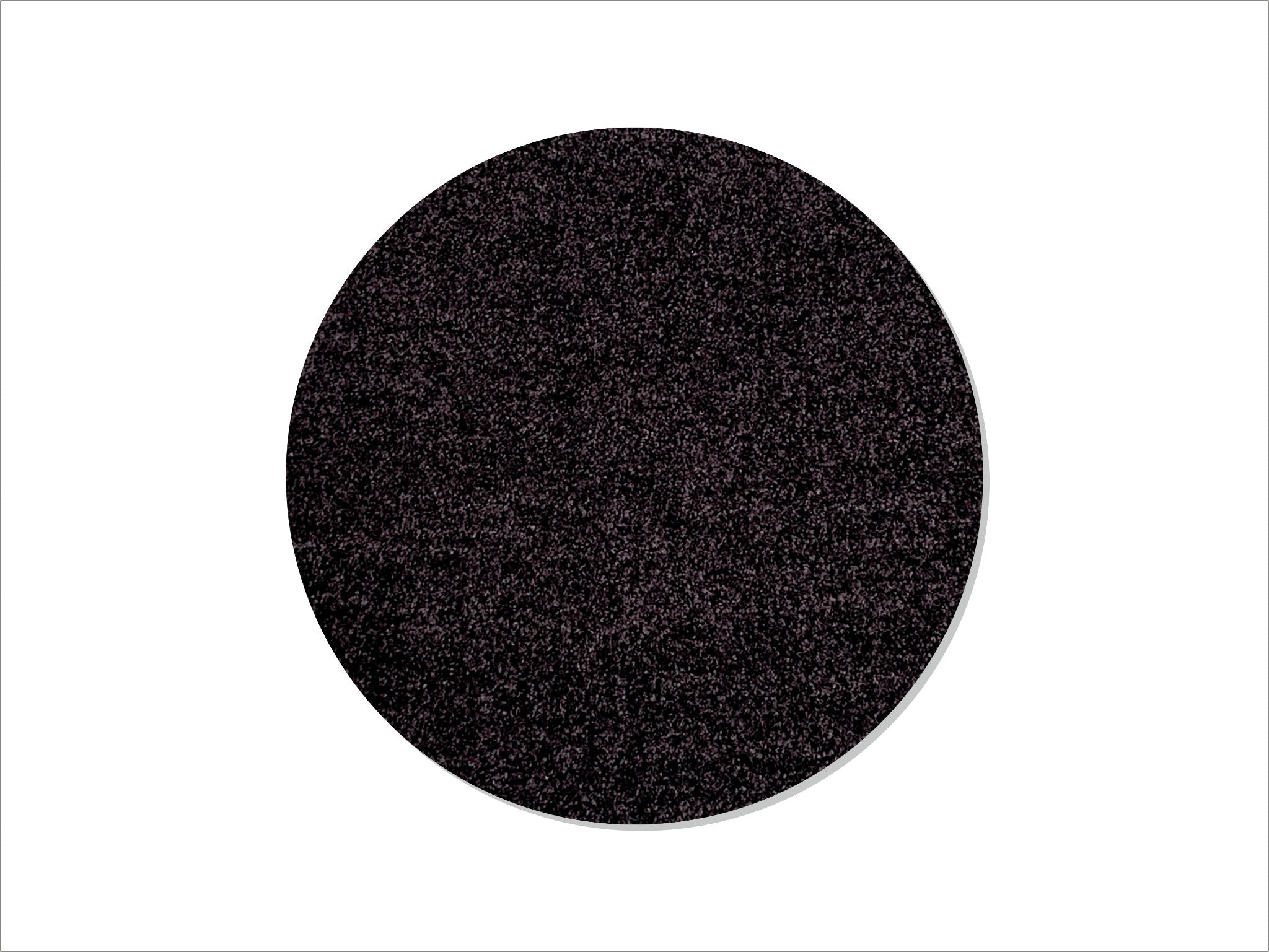 Keilbach runde Fußmatte Point in Teppichoptik, Farbe Schwarz