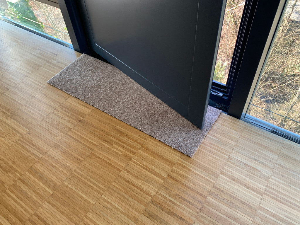 Rechteckige Fussmatte & Schuhabstreifer Terrazza von Keilbach in der Farbe Warmgrau