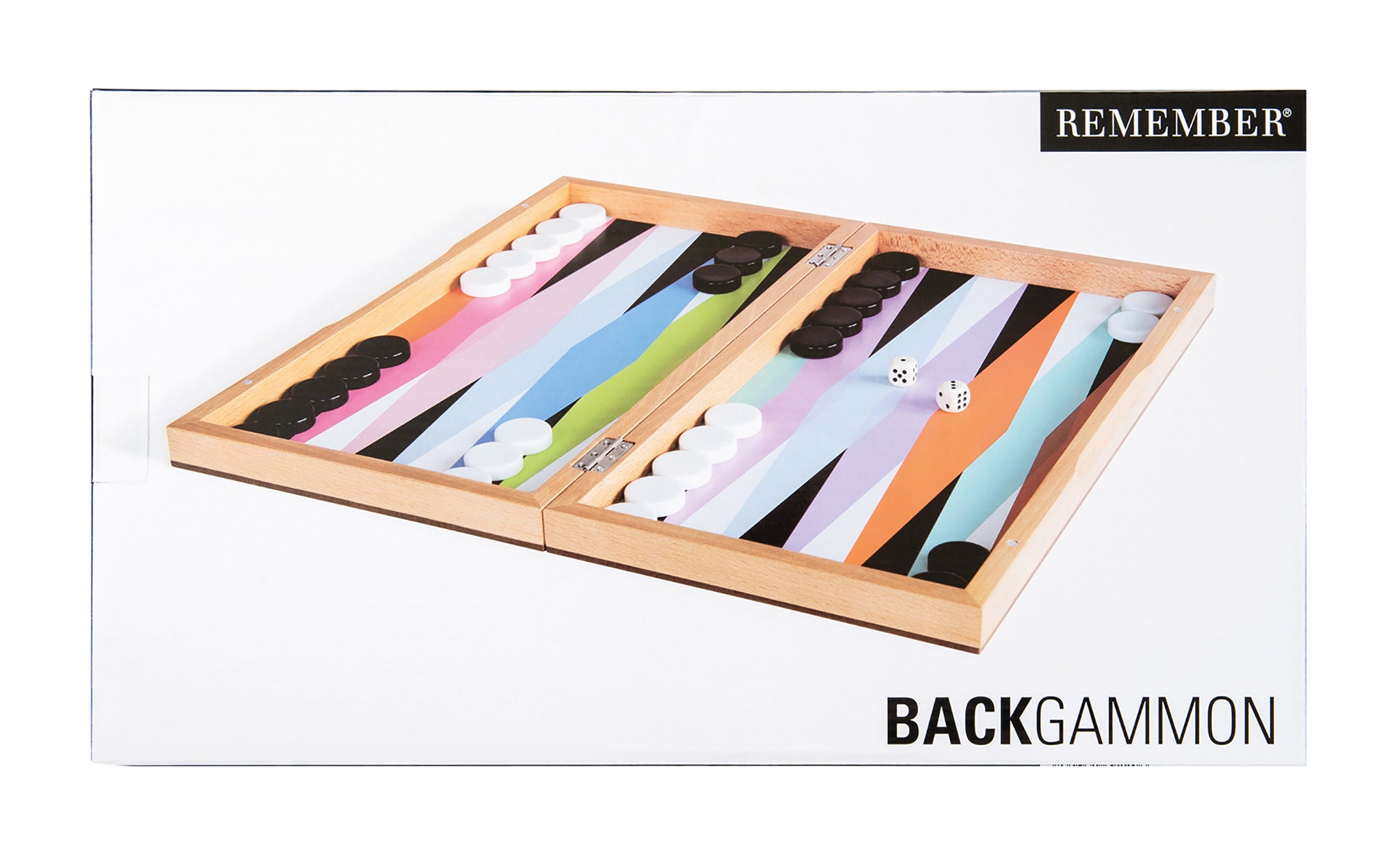 Backgammon Brettspiel von Remember in modernem Design