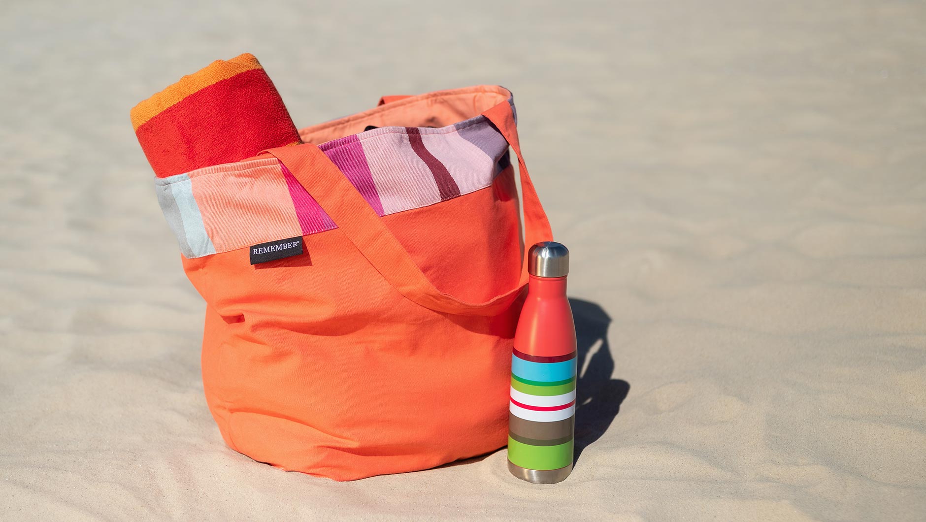 Strandtasche Coral von Remember aus Baumwolle