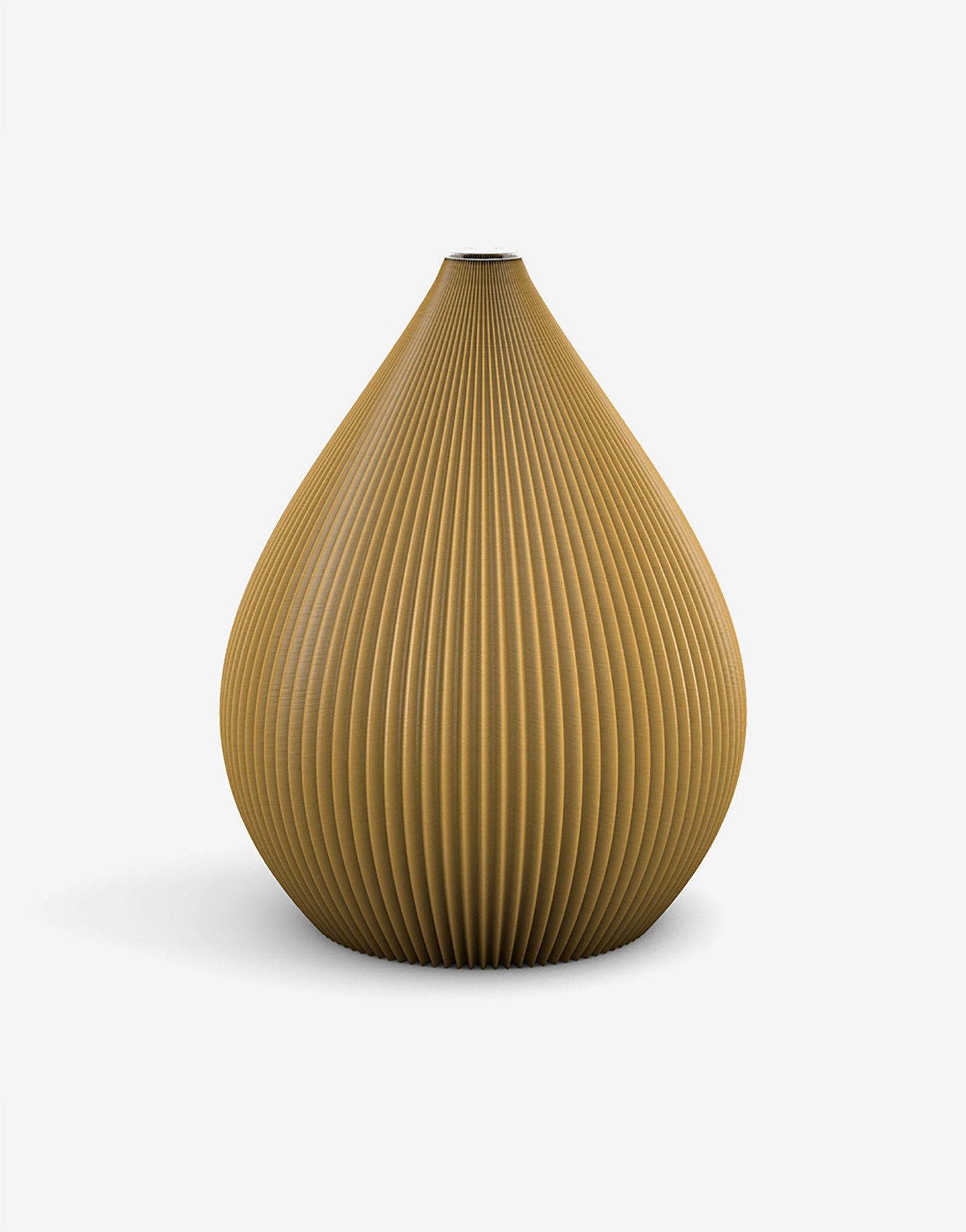 Ovale 3D Druck Kunststoff Vase Balloon von Recozy mit Glaseinsatz, Farbe: Golden Orange, Größe: M