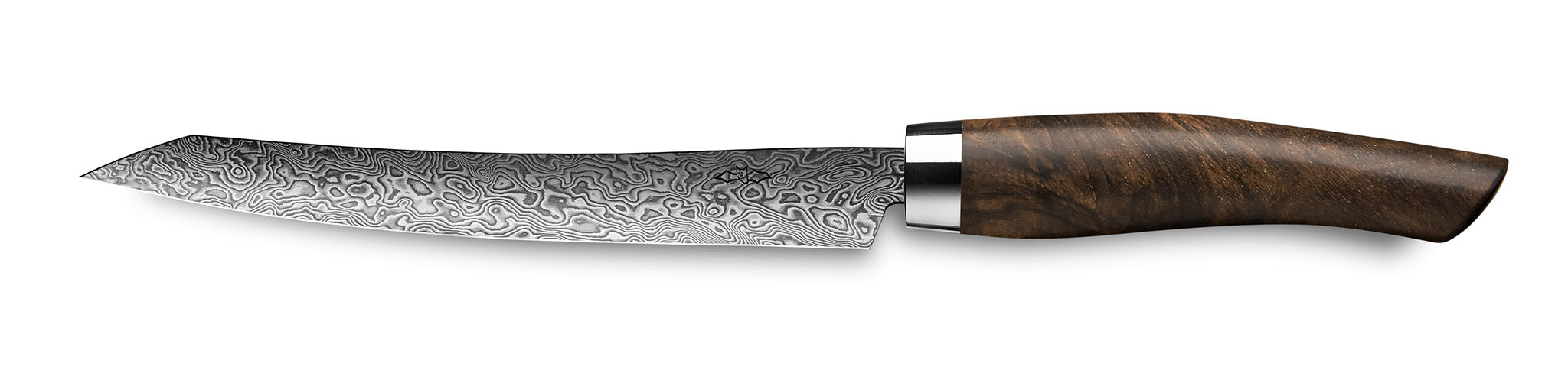 Nesmuk Tranchiermesser Slicer C90 mit Klinge aus Damaszener Stahl und Griff aus Walnuss